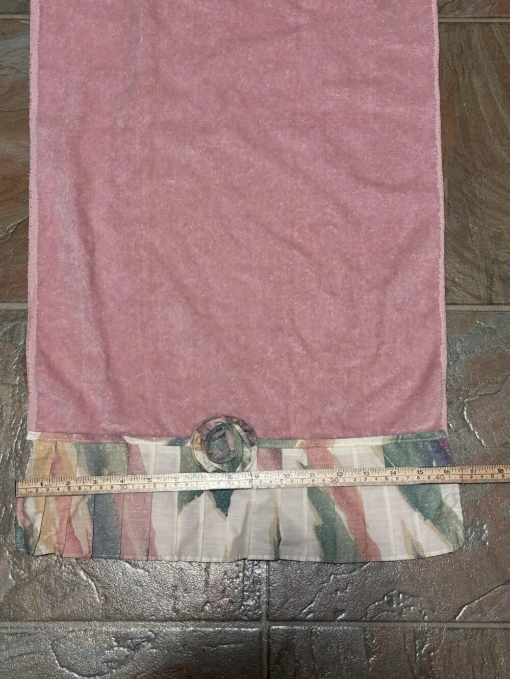 Vintage Avanti Look Dusty Pink Bathroom Towel Set 80s 90s Vibes Pleats